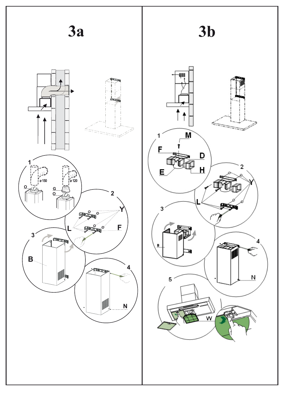 3a 3b | AEG X66163MD10 User Manual | Page 74 / 80