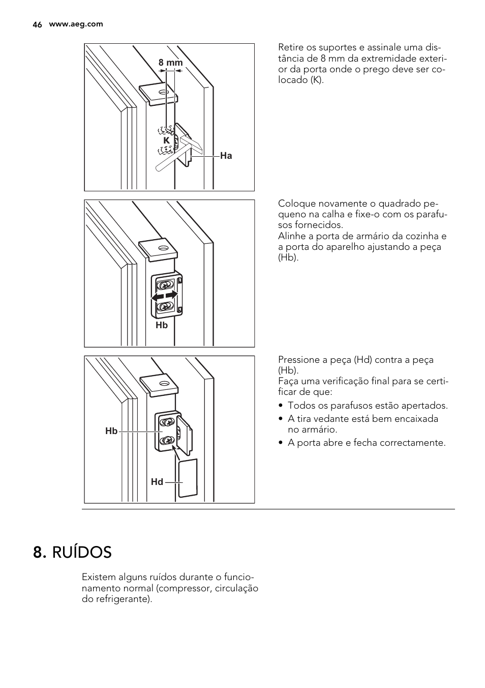 Ruídos | AEG SCT71800S1 User Manual | Page 46 / 76