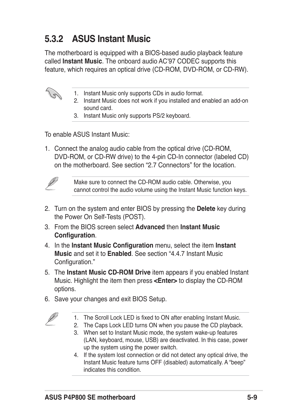 2 asus instant music | Asus P4P800 SE User Manual | Page 111 / 125