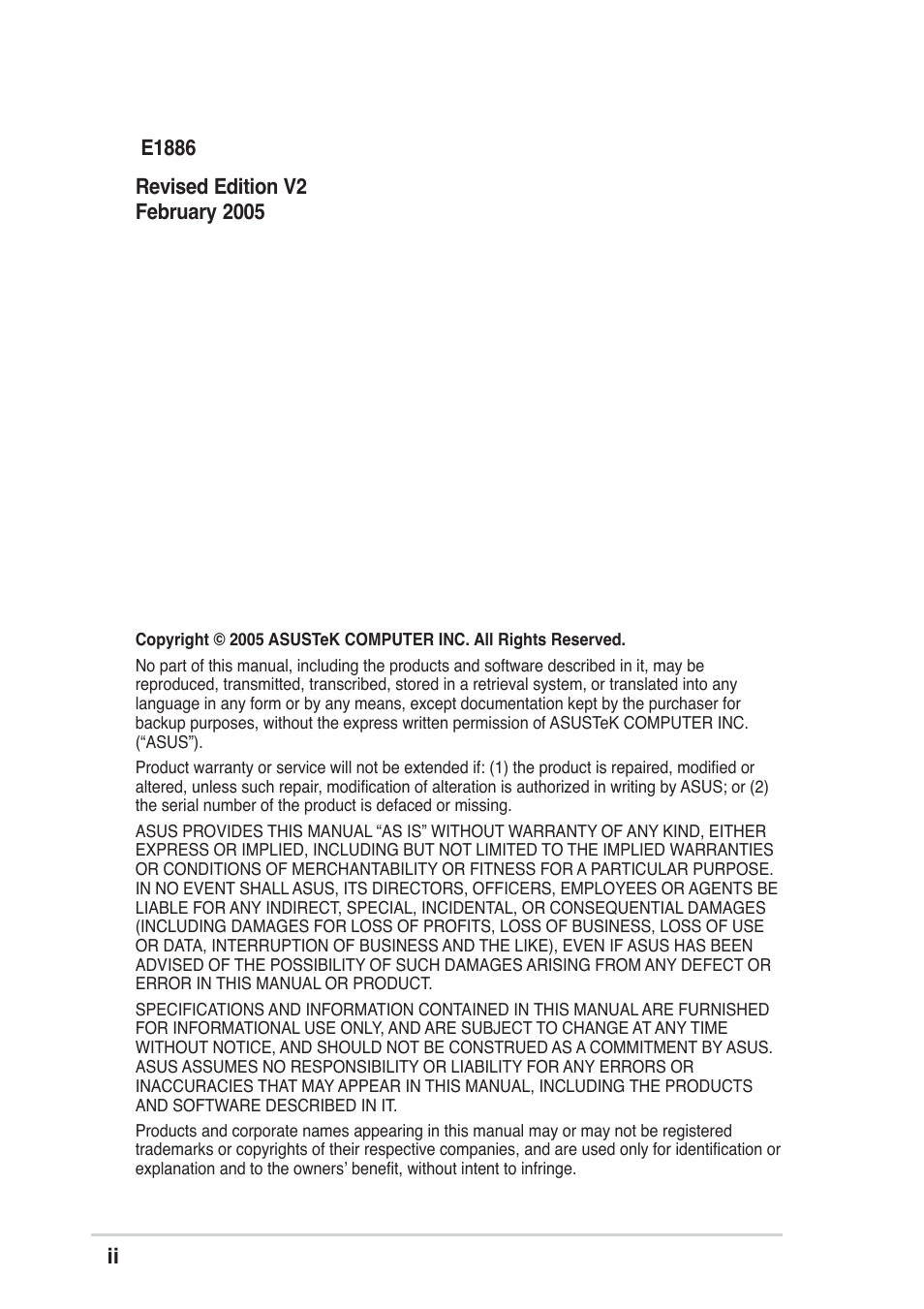 Asus P4P800 SE User Manual | Page 2 / 125