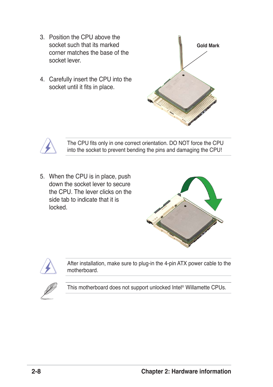 Asus P4P800 SE User Manual | Page 30 / 125