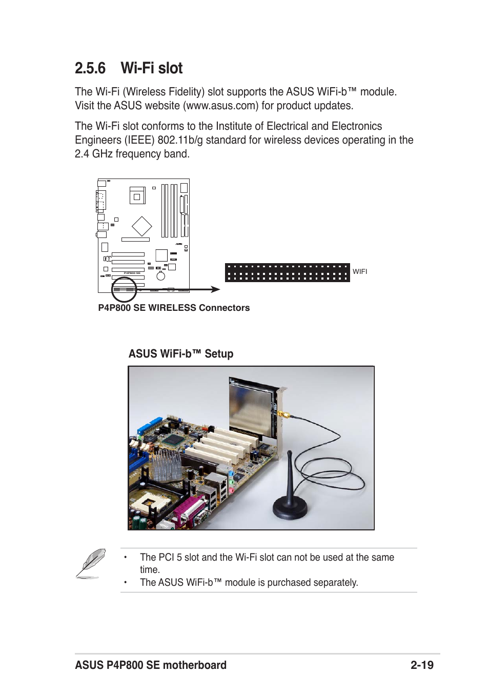 6 wi-fi slot | Asus P4P800 SE User Manual | Page 41 / 125