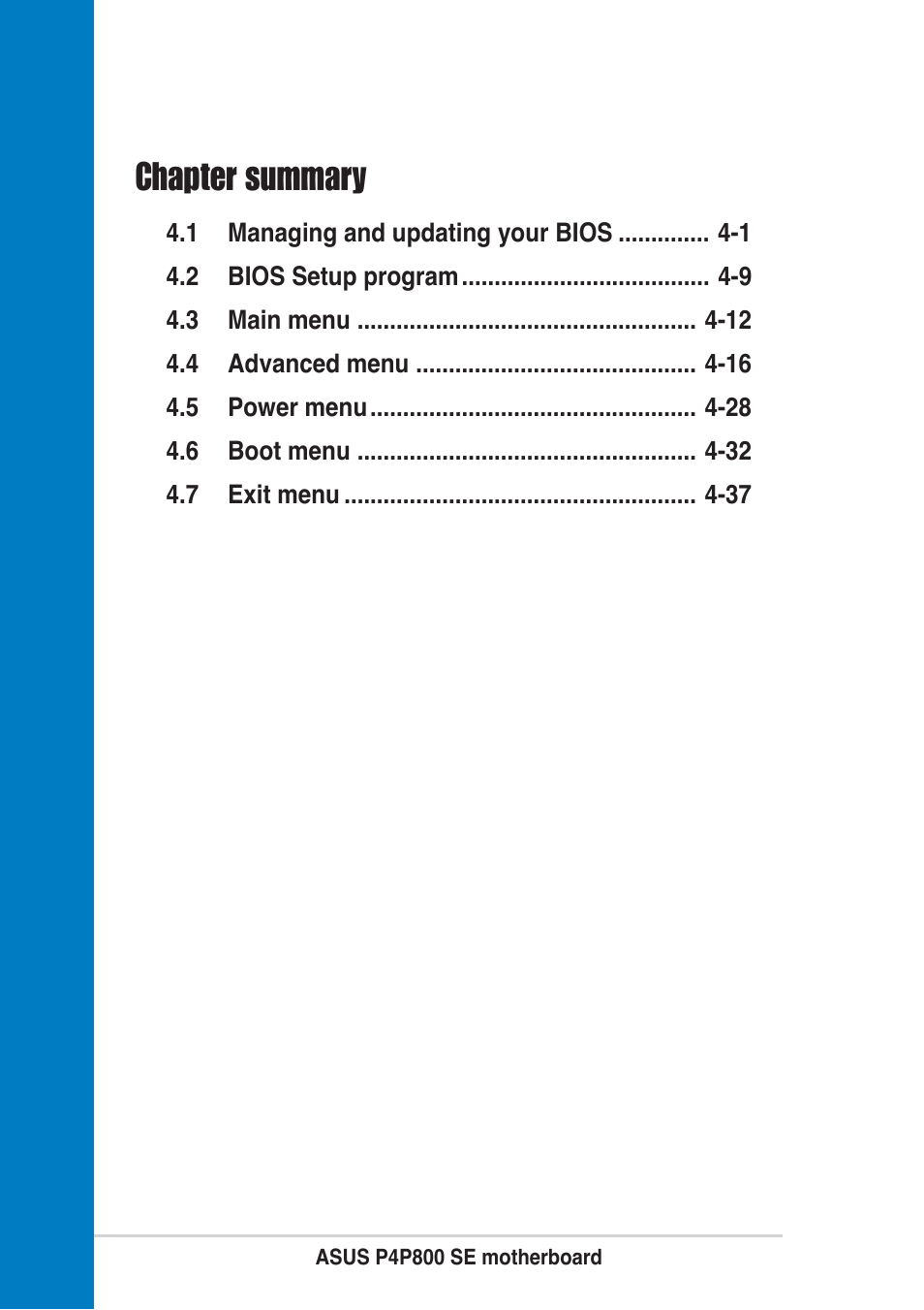 Chapter summary | Asus P4P800 SE User Manual | Page 62 / 125