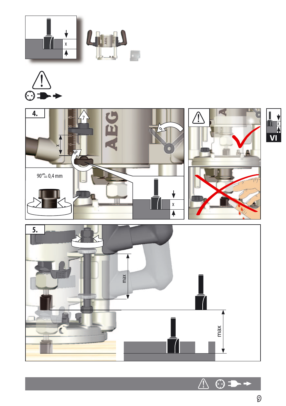 9vi 4 | AEG MF 1400 KE User Manual | Page 12 / 76