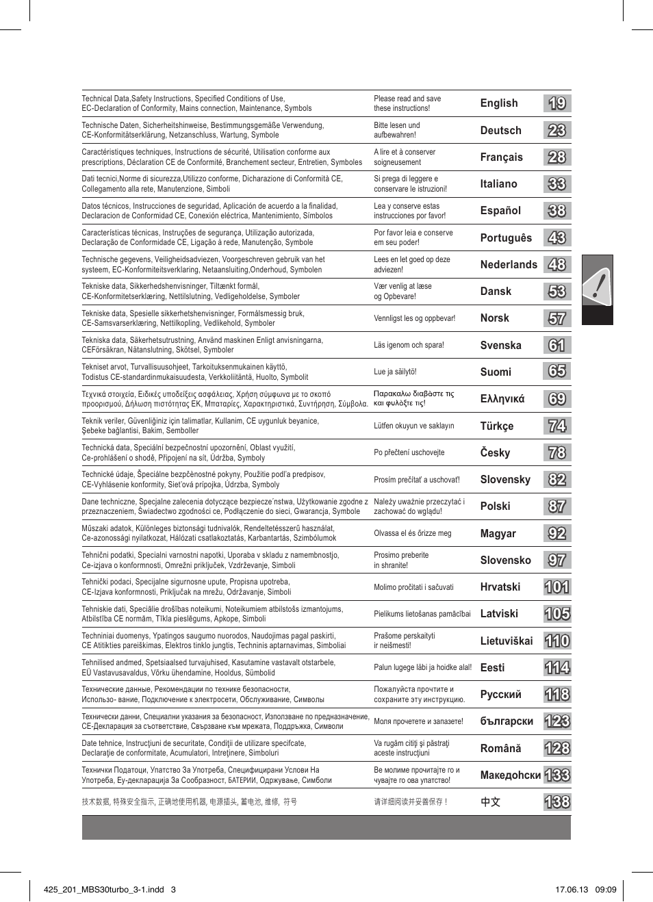 AEG MBS 30 Turbo User Manual | Page 3 / 148