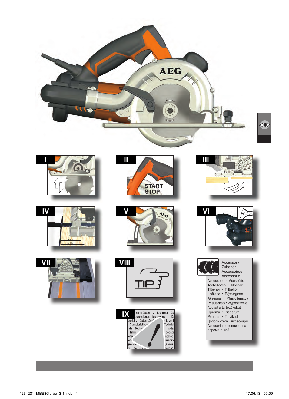 Iii i v viii, Ix ii, Vi iv vii | AEG MBS 30 Turbo User Manual | Page 5 / 148