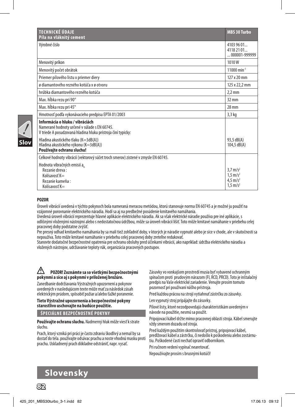 Slovensky, Slov | AEG MBS 30 Turbo User Manual | Page 88 / 148