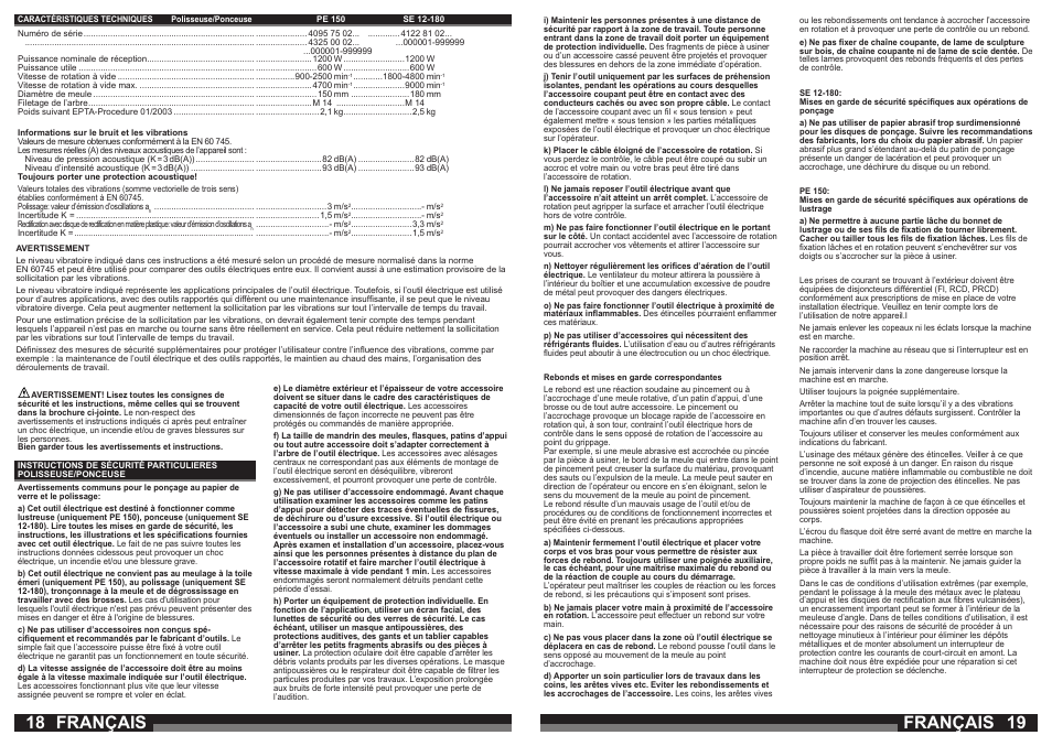 Français | AEG PE 150 User Manual | Page 10 / 47