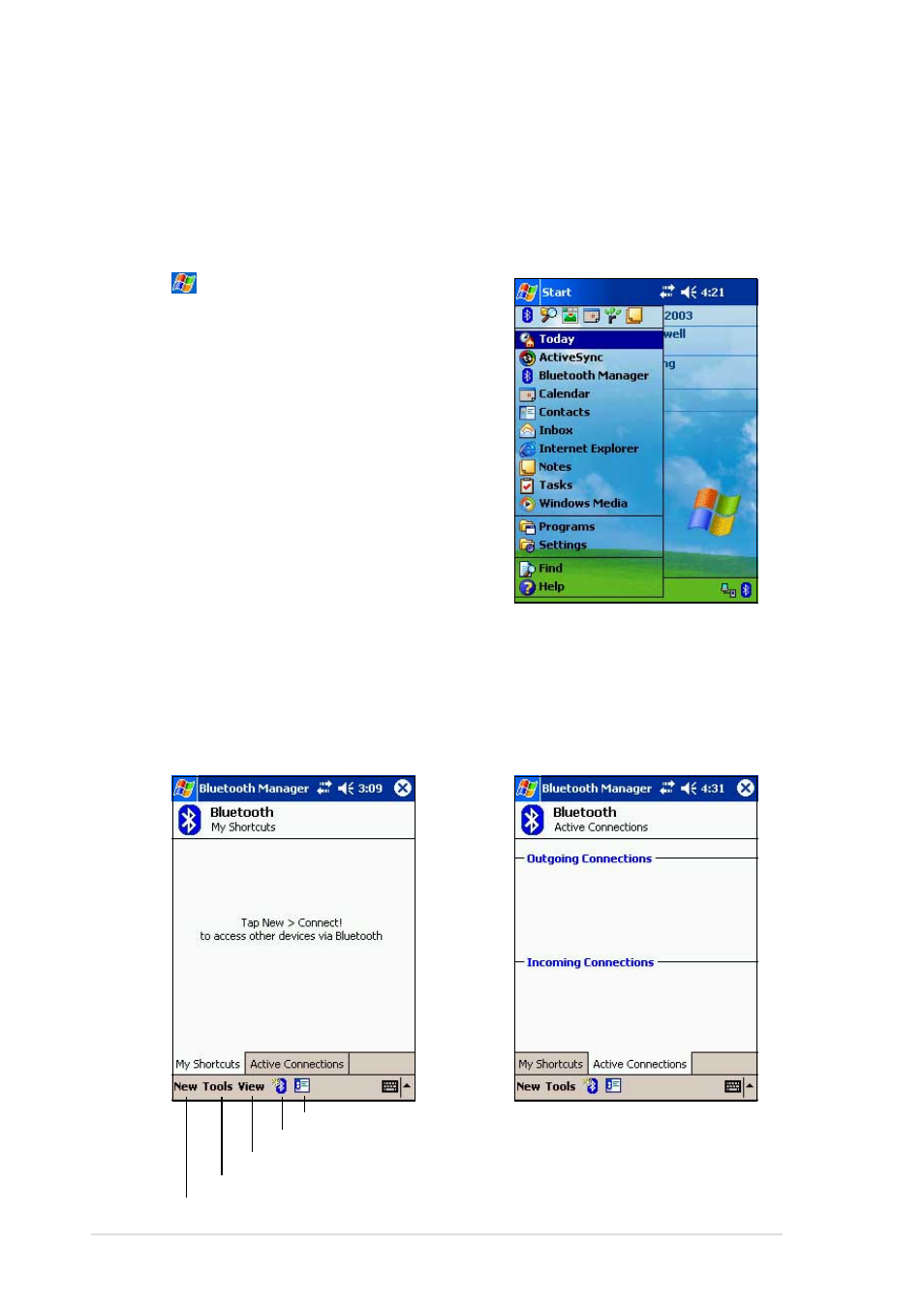 Bluetooth manager | Asus MyPal A620BT User Manual | Page 140 / 156