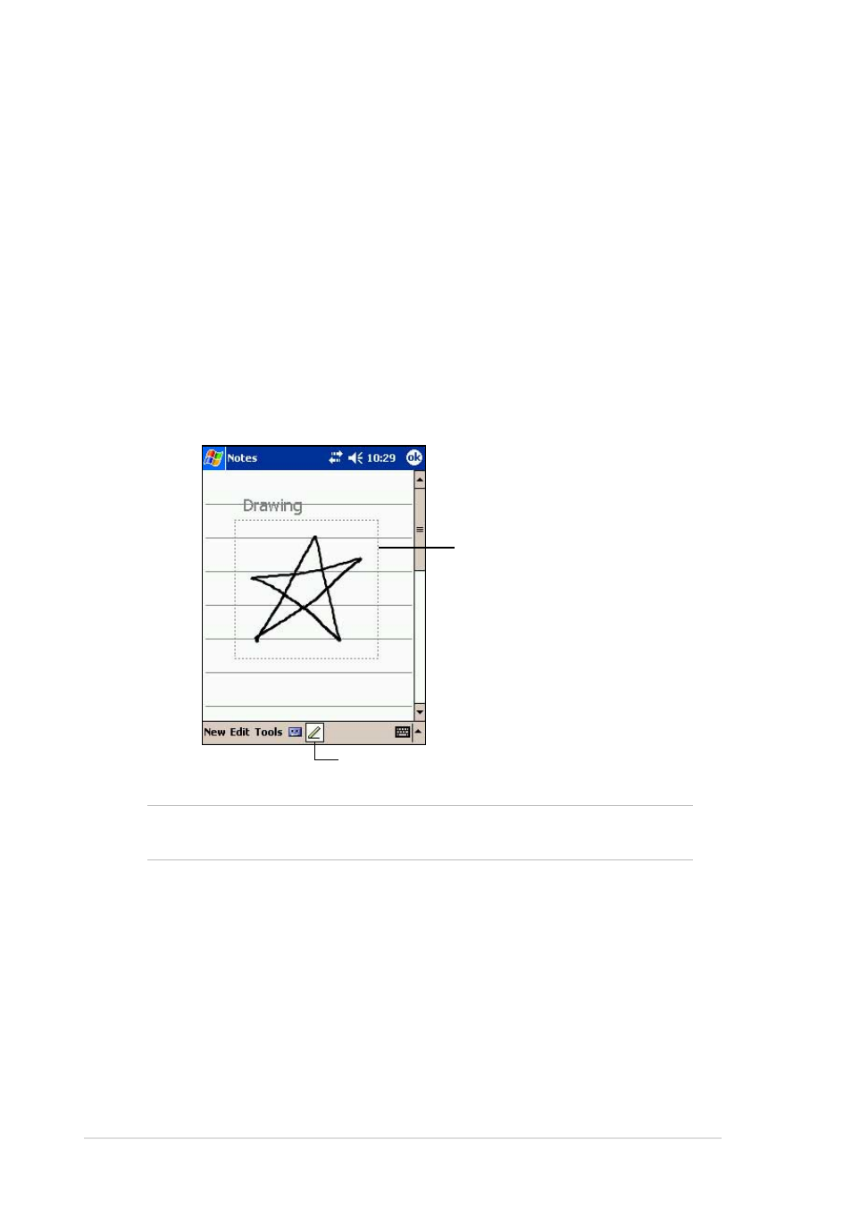 Drawing on the screen | Asus MyPal A620BT User Manual | Page 26 / 156