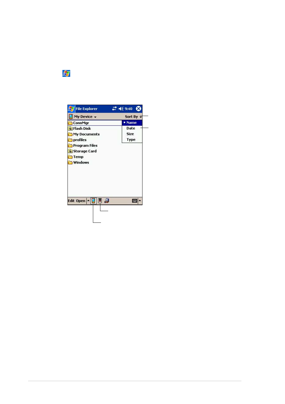 Using the file explorer | Asus MyPal A620BT User Manual | Page 30 / 156