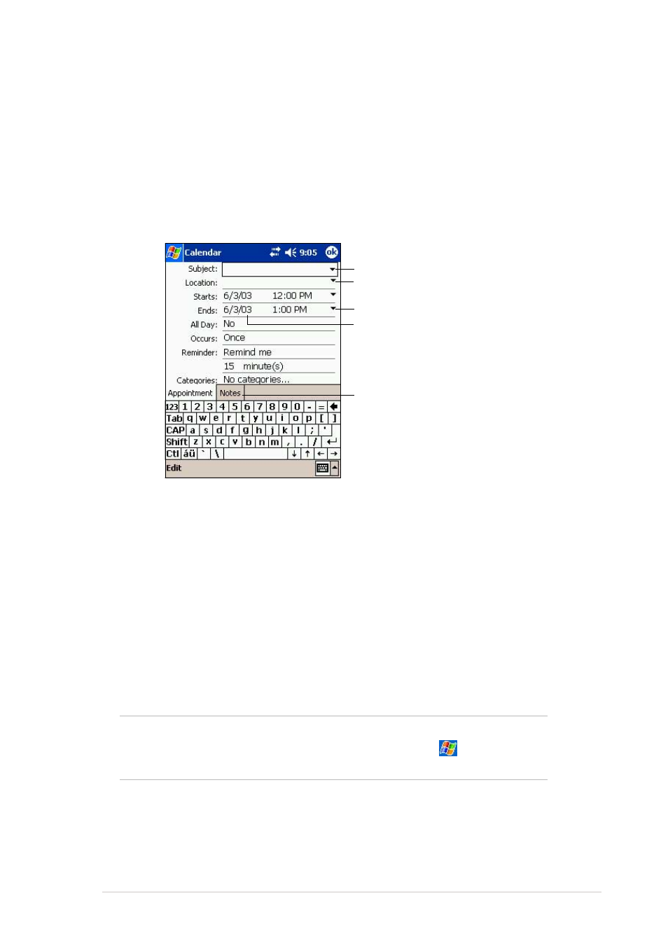 Creating appointments | Asus MyPal A620BT User Manual | Page 75 / 156