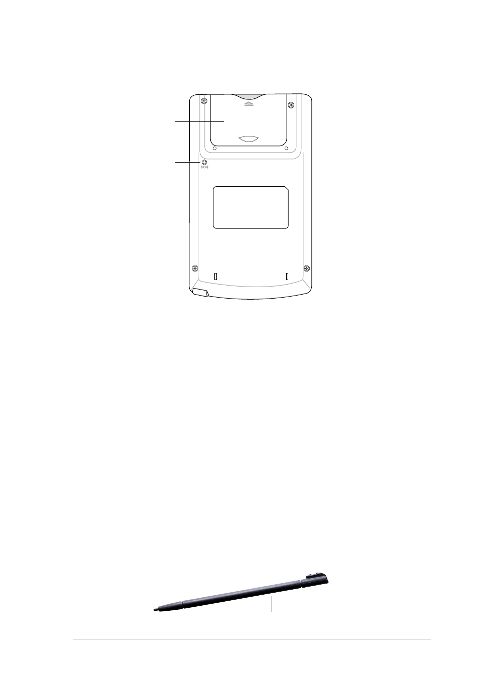 Back features the stylus | Asus MyPal A620BT User Manual | Page 9 / 156