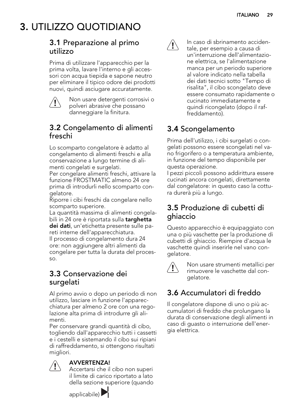 Utilizzo quotidiano | AEG SCT81800S1 User Manual | Page 29 / 68