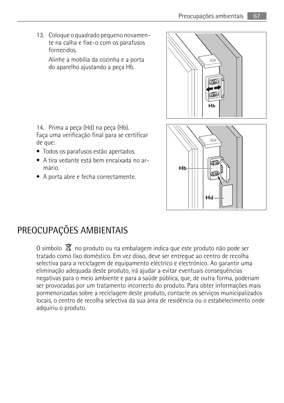 Preocupações ambientais | AEG SCS81800F0 User Manual | Page 67 / 92