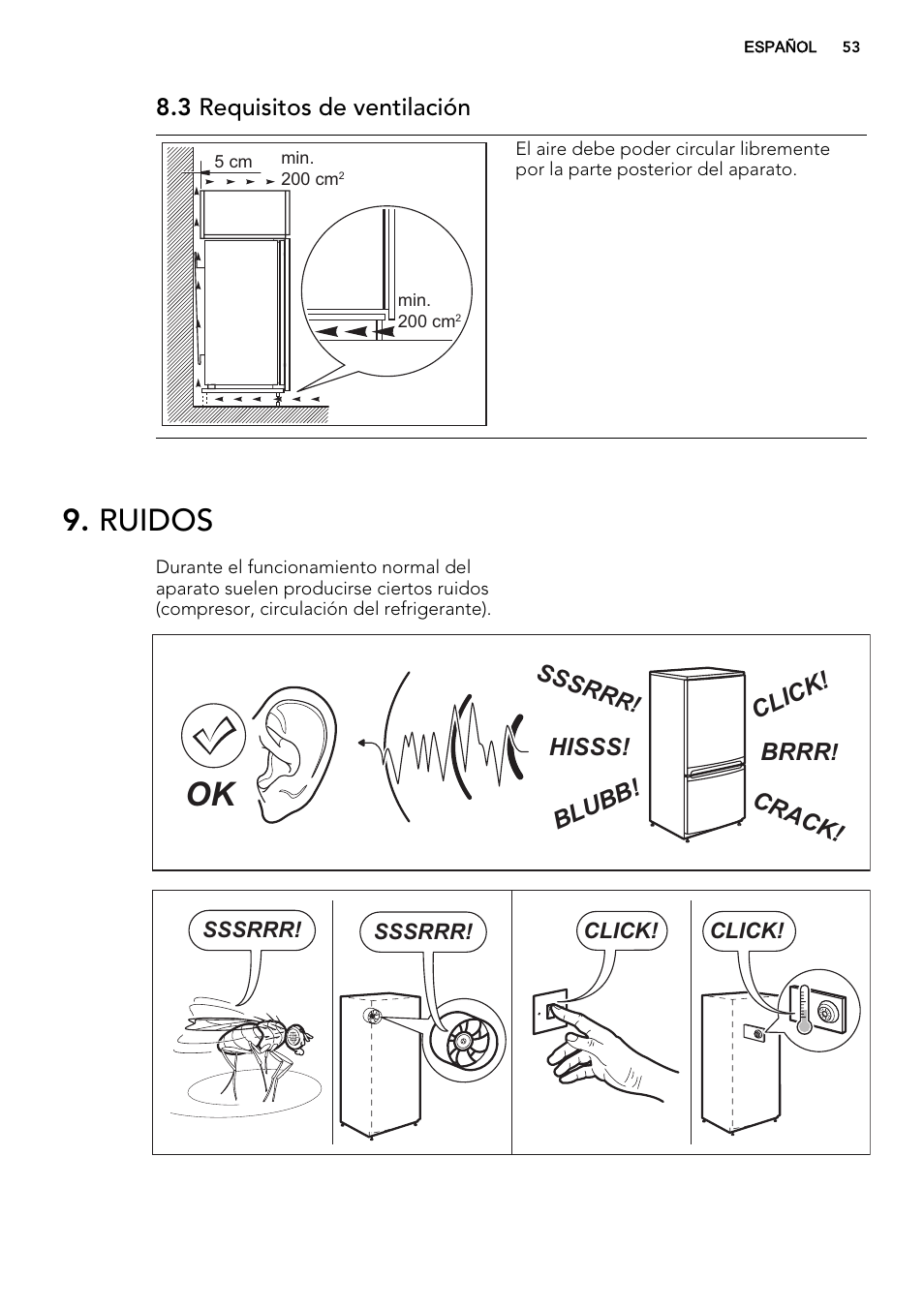 Ruidos | AEG SWD81800L1 User Manual | Page 53 / 72