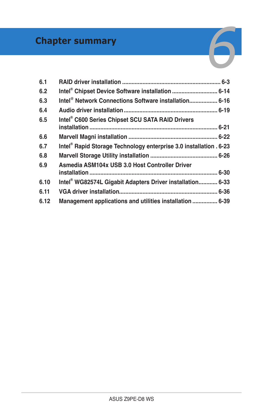 Chapter summary | Asus Z9PE-D8 WS User Manual | Page 168 / 226