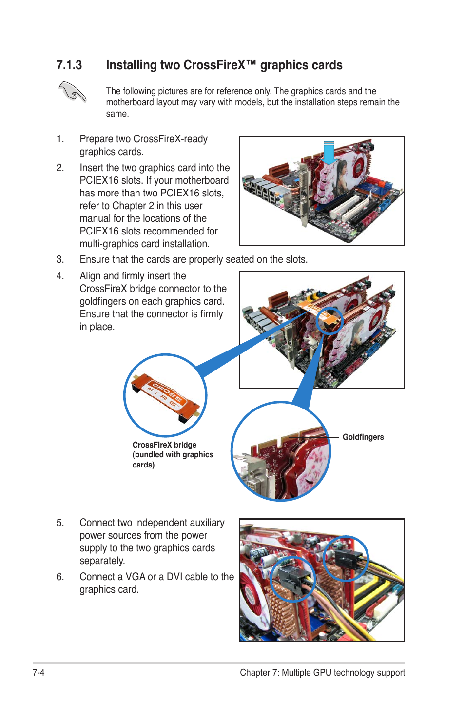 3 installing two crossfirex™ graphics cards, Installing two crossfirex™ graphics cards -4 | Asus Z9PE-D8 WS User Manual | Page 210 / 226