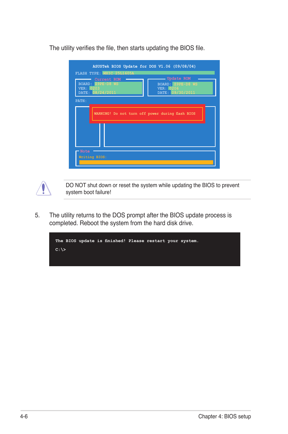 6 chapter 4: bios setup | Asus Z9PE-D8 WS User Manual | Page 74 / 226
