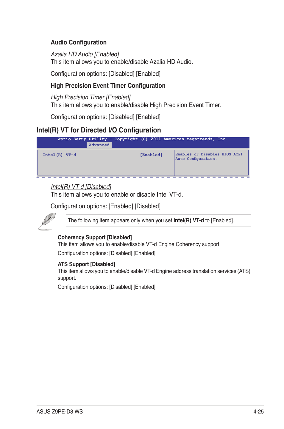 Intel(r) vt for directed i/o configuration | Asus Z9PE-D8 WS User Manual | Page 93 / 226