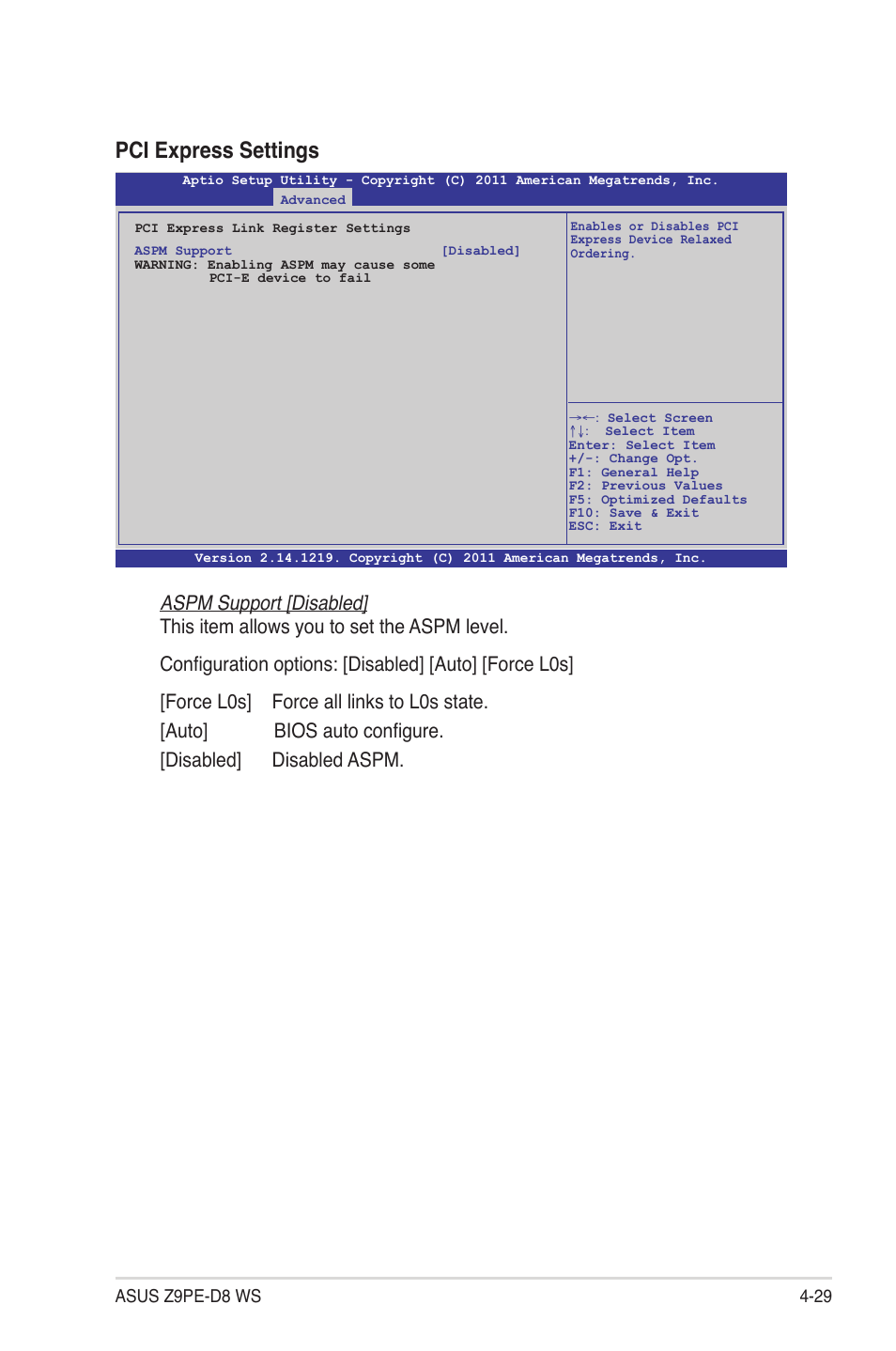 Pci express settings | Asus Z9PE-D8 WS User Manual | Page 97 / 226