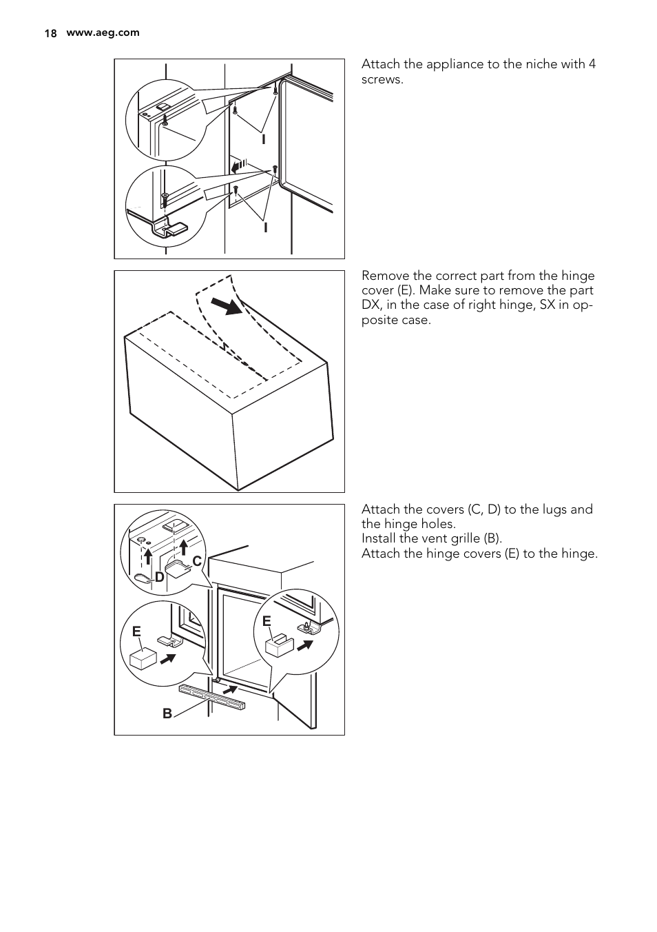 AEG SKD81800F0 User Manual | Page 18 / 72