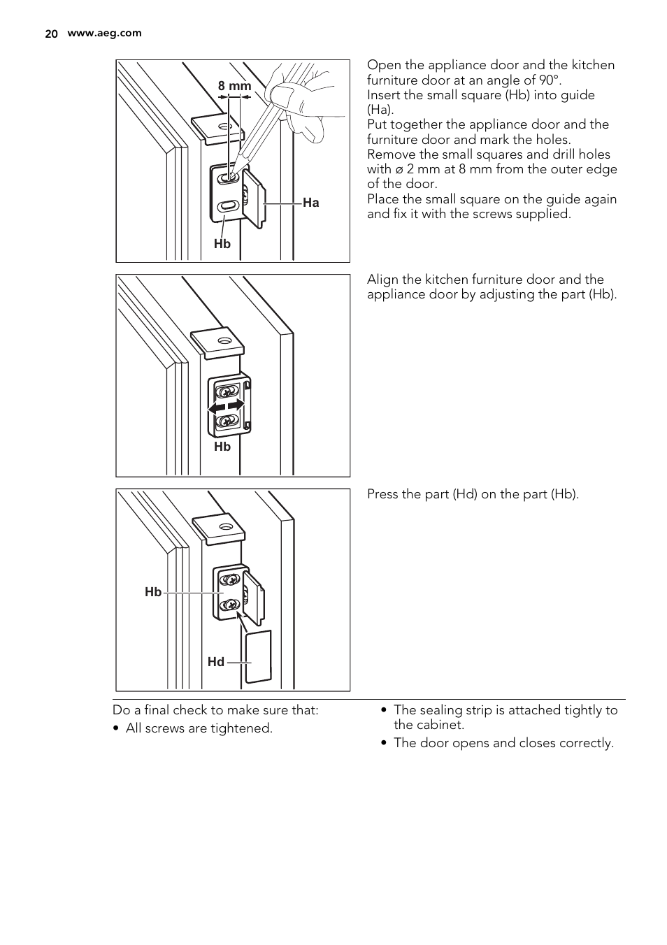 AEG SKD81800F0 User Manual | Page 20 / 72