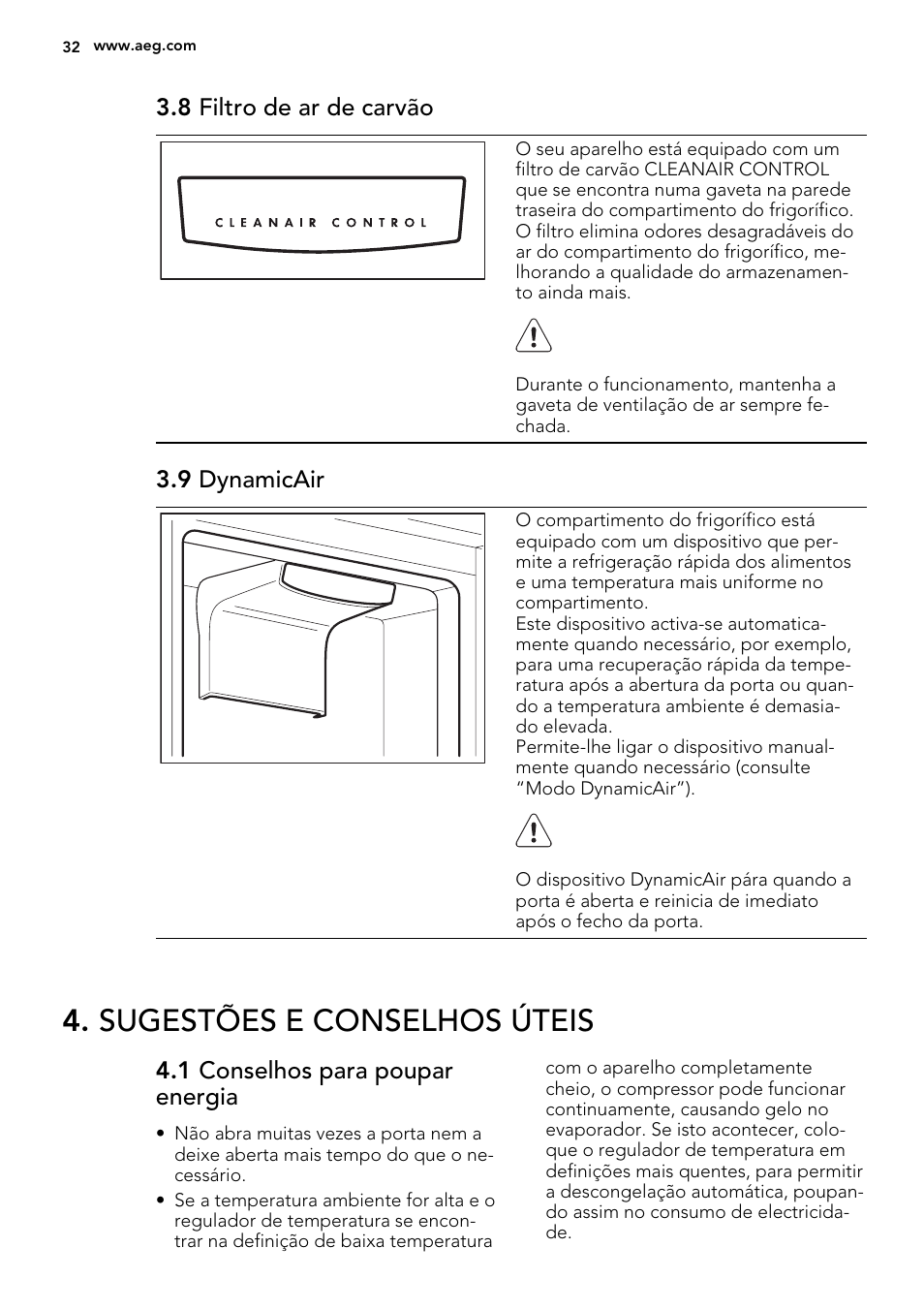 Sugestões e conselhos úteis | AEG SKD81800F0 User Manual | Page 32 / 72