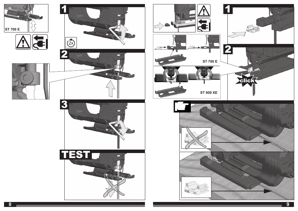 Test | AEG ST 800 XE User Manual | Page 5 / 41