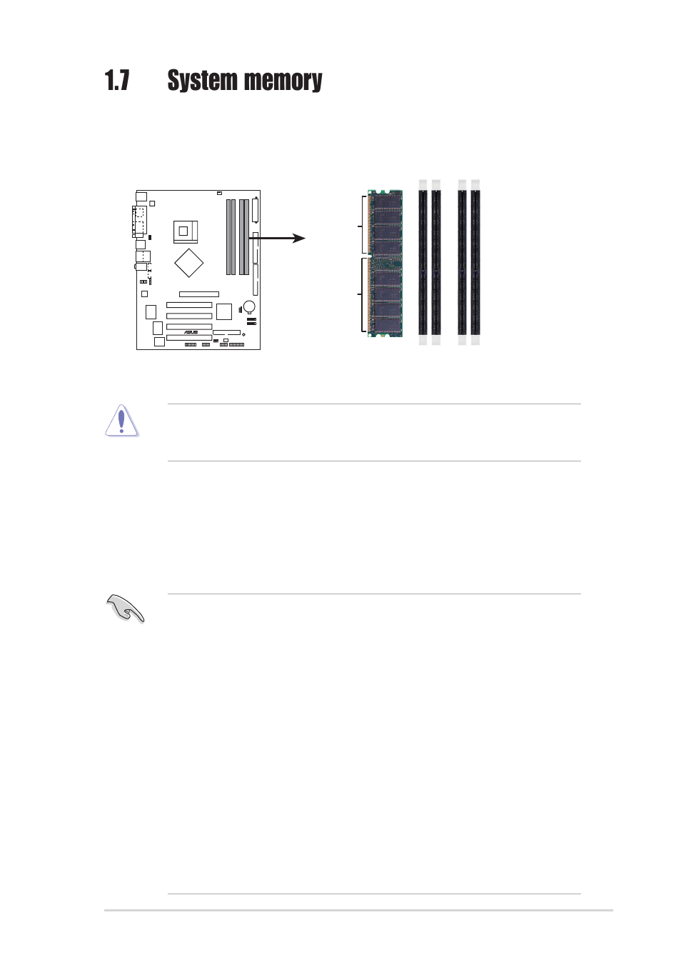 1 dimm sockets location | Asus P4P800-X User Manual | Page 19 / 72