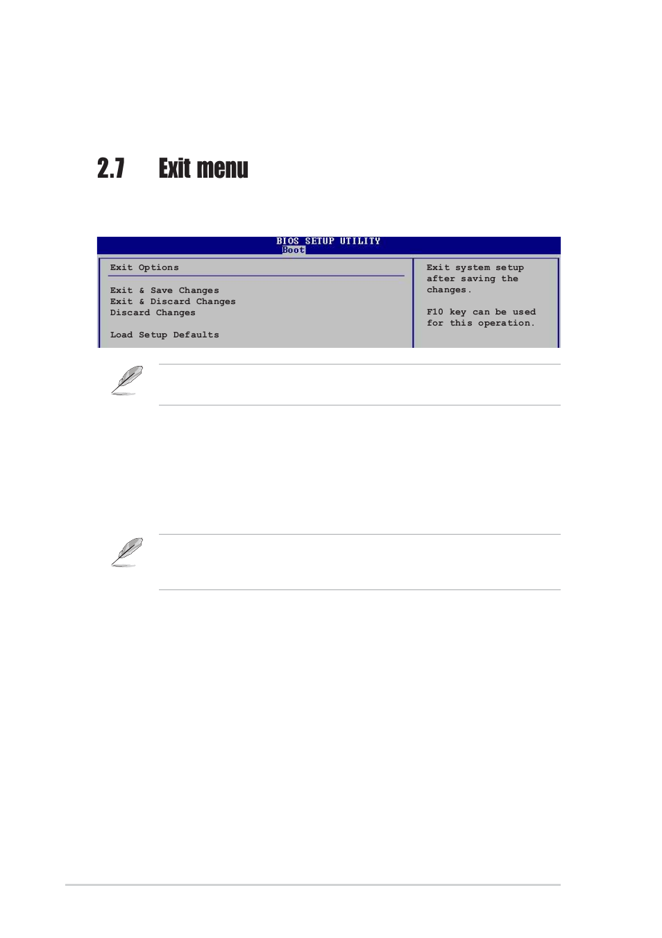 7 exit menu | Asus P4P800-X User Manual | Page 68 / 72