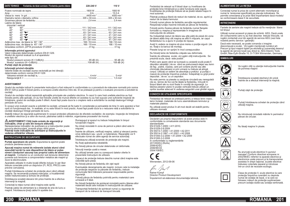 România | AEG PS 305 DG User Manual | Page 101 / 107