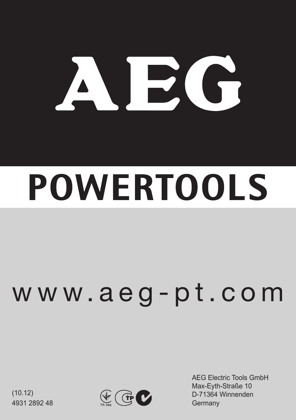 W w w . a e g - p t . c o m | AEG PS 305 DG User Manual | Page 107 / 107