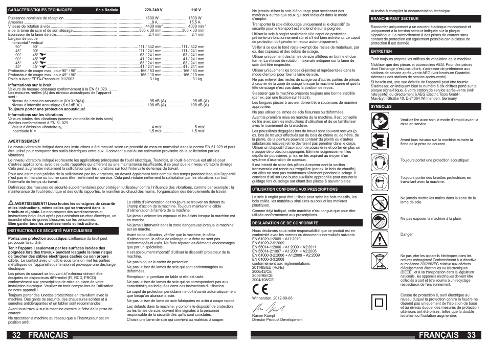 Français | AEG PS 305 DG User Manual | Page 17 / 107