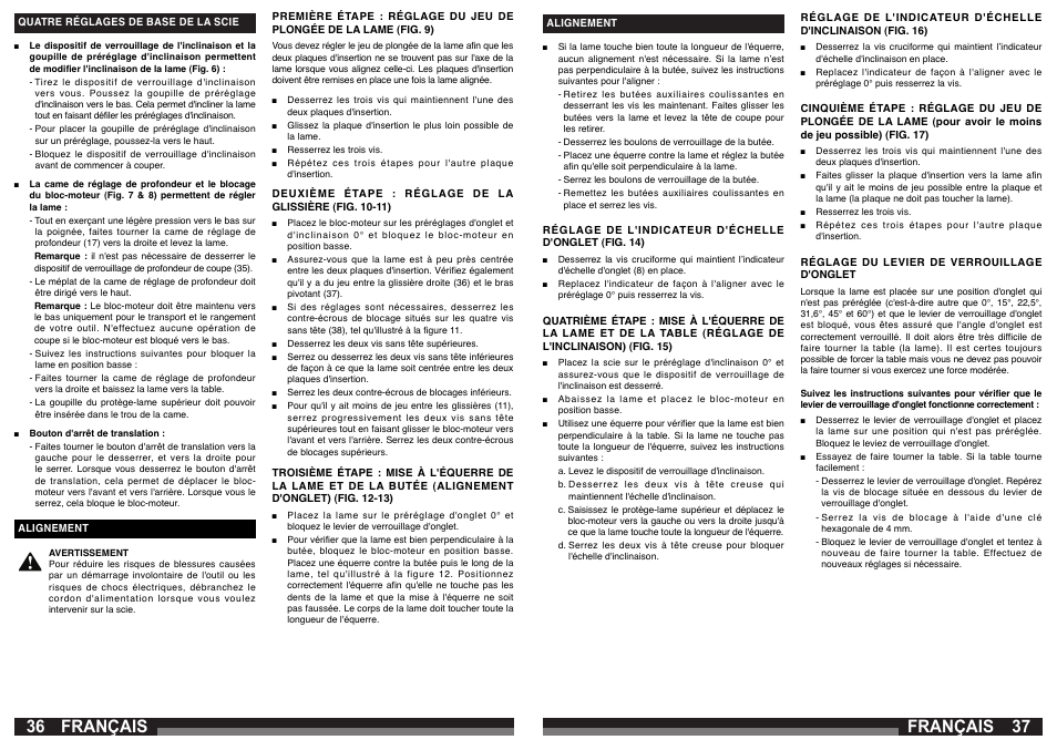 Français | AEG PS 305 DG User Manual | Page 19 / 107