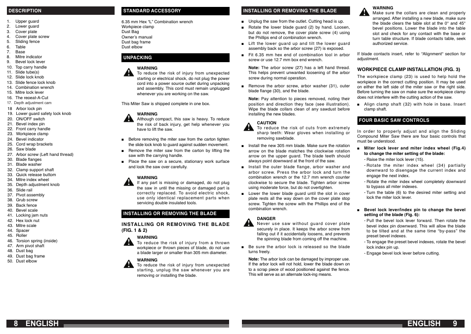 English | AEG PS 305 DG User Manual | Page 5 / 107