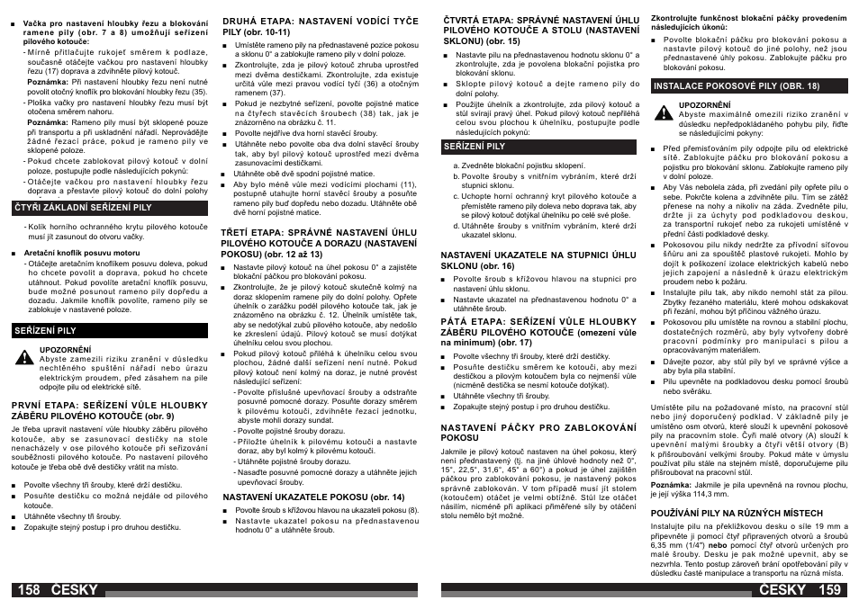 Česky | AEG PS 305 DG User Manual | Page 80 / 107