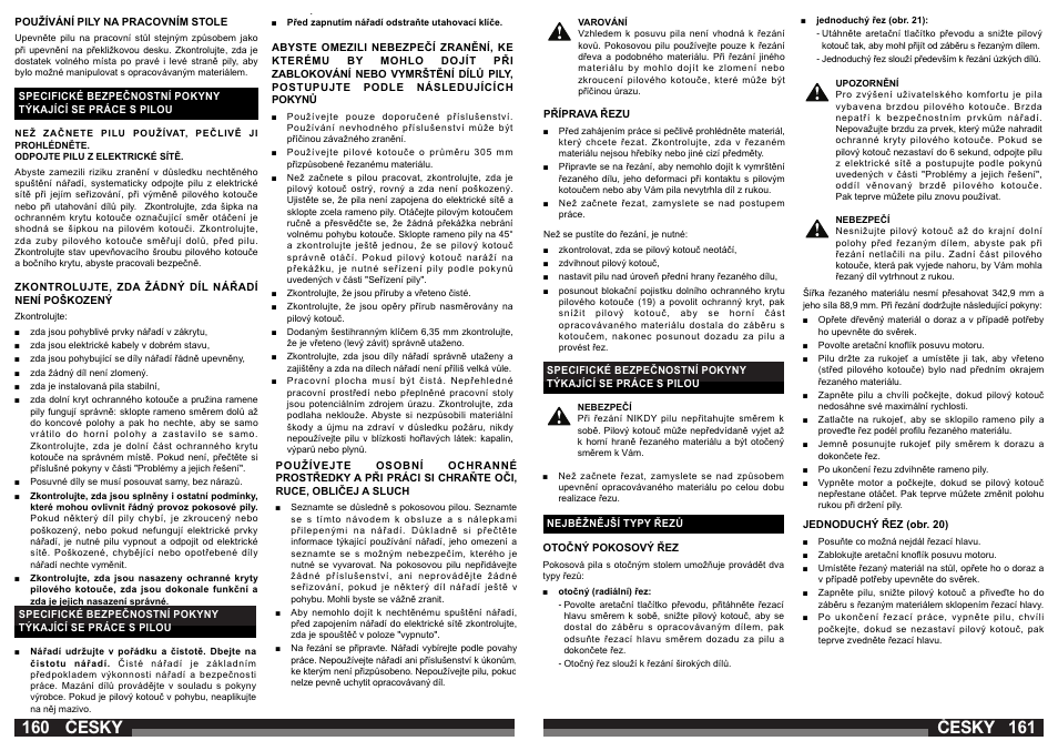 Česky | AEG PS 305 DG User Manual | Page 81 / 107