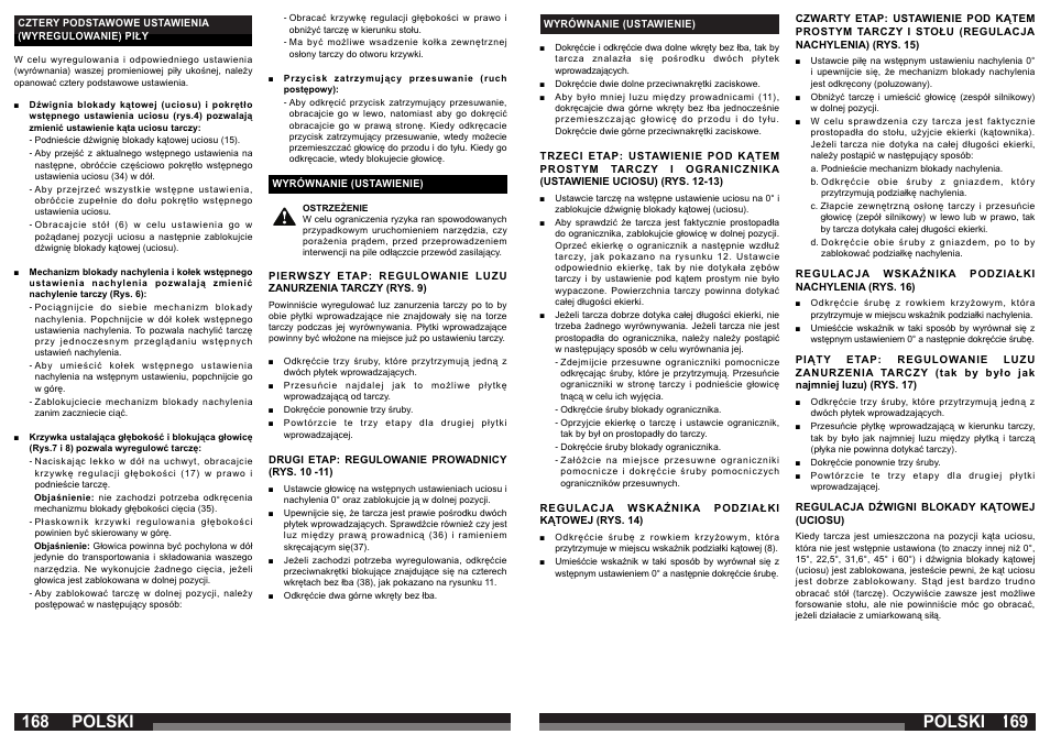Polski | AEG PS 305 DG User Manual | Page 85 / 107