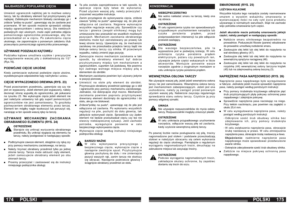 Polski | AEG PS 305 DG User Manual | Page 88 / 107