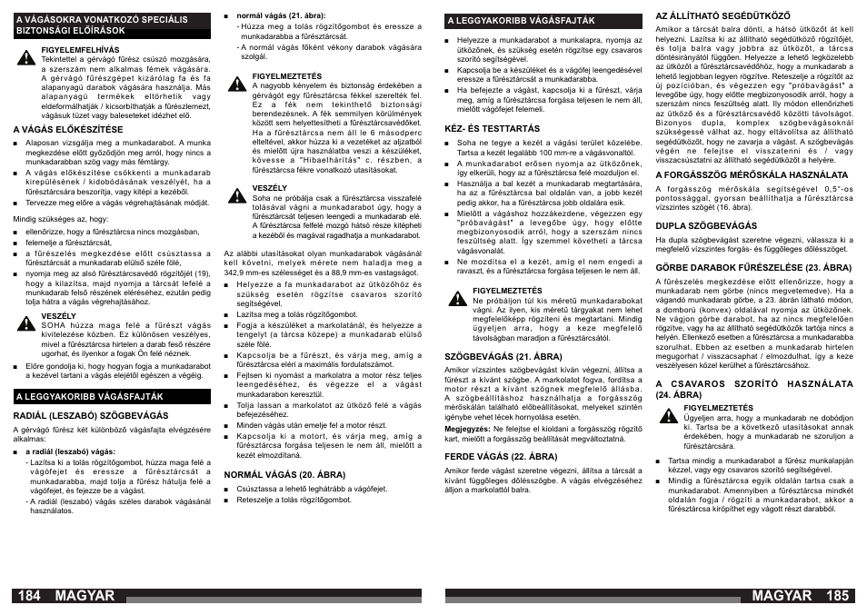 Magyar | AEG PS 305 DG User Manual | Page 93 / 107