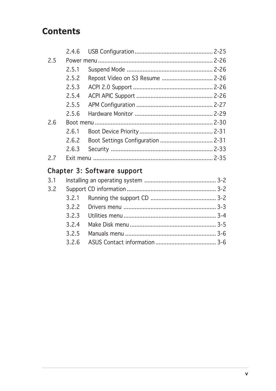 Asus Motherboard P5SD2-X User Manual | Page 5 / 84