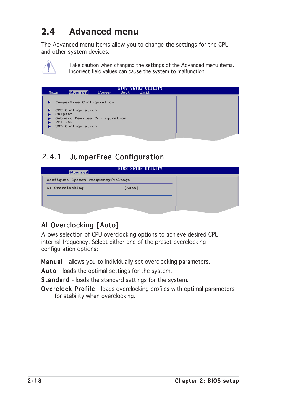 4 advanced menu | Asus Motherboard P5SD2-X User Manual | Page 60 / 84