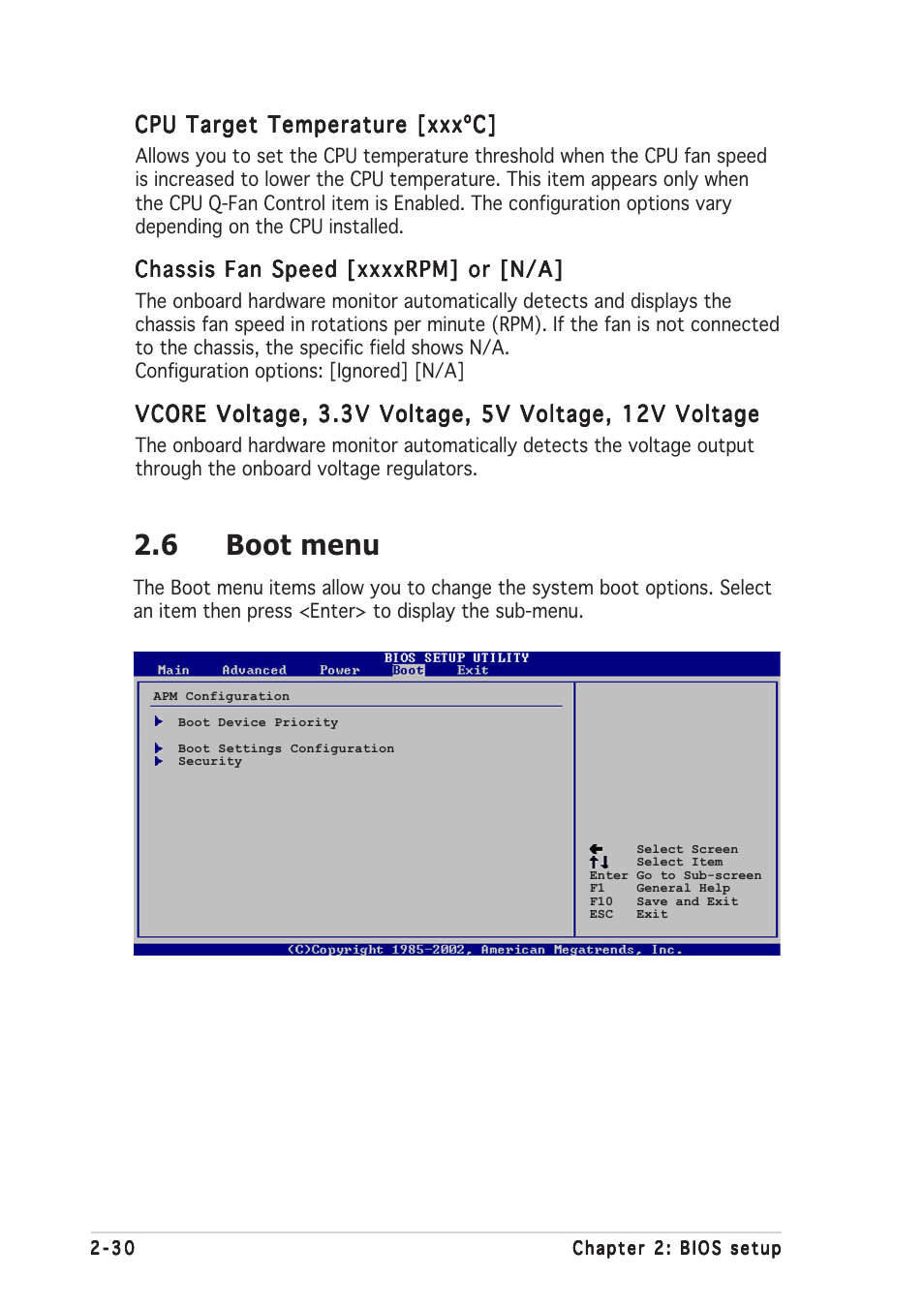 6 boot menu | Asus Motherboard P5SD2-X User Manual | Page 72 / 84