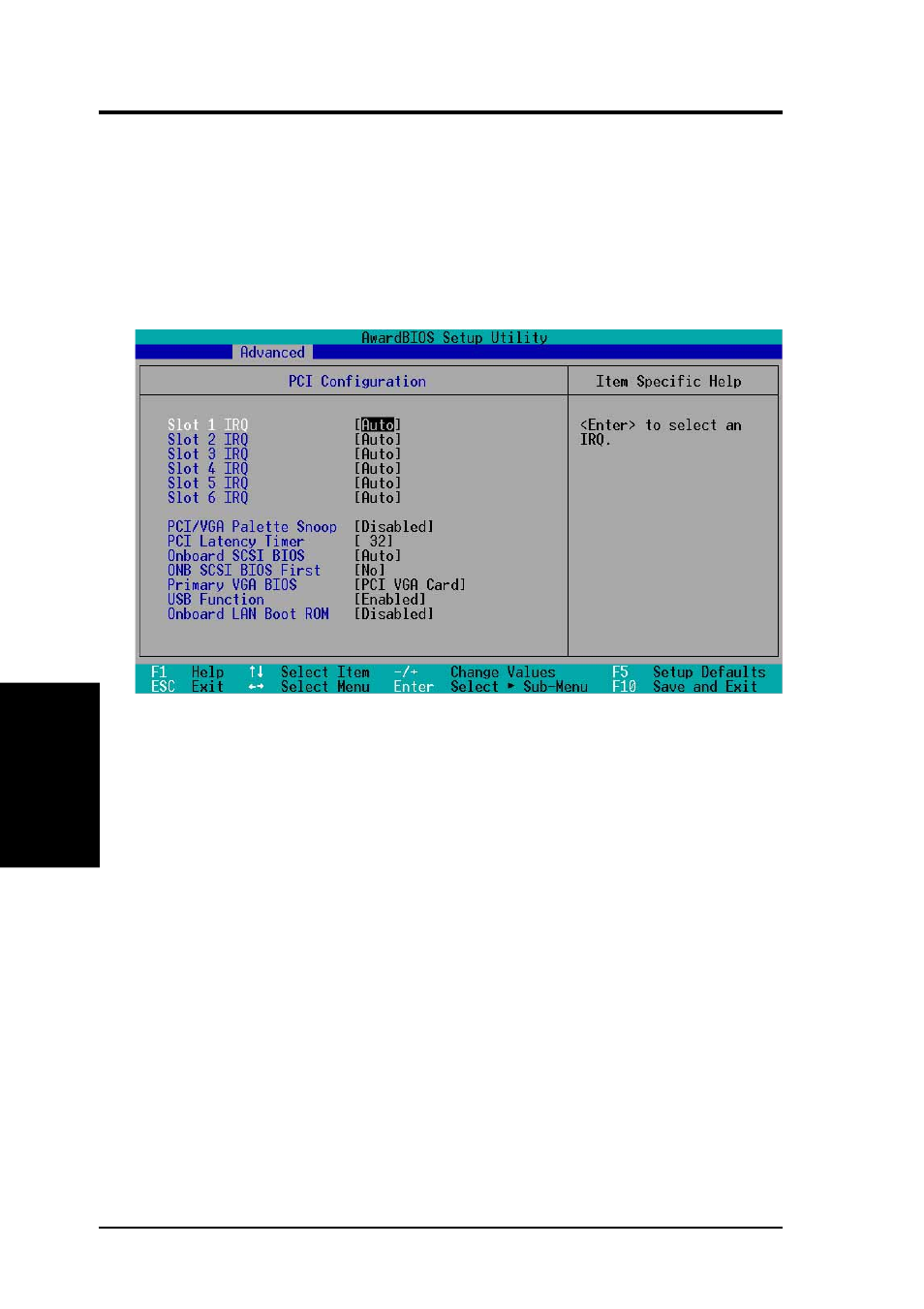 Bios setup, 3 pci configuration | Asus Dual TualatinTM Motherboard TRL-DLS User Manual | Page 52 / 86