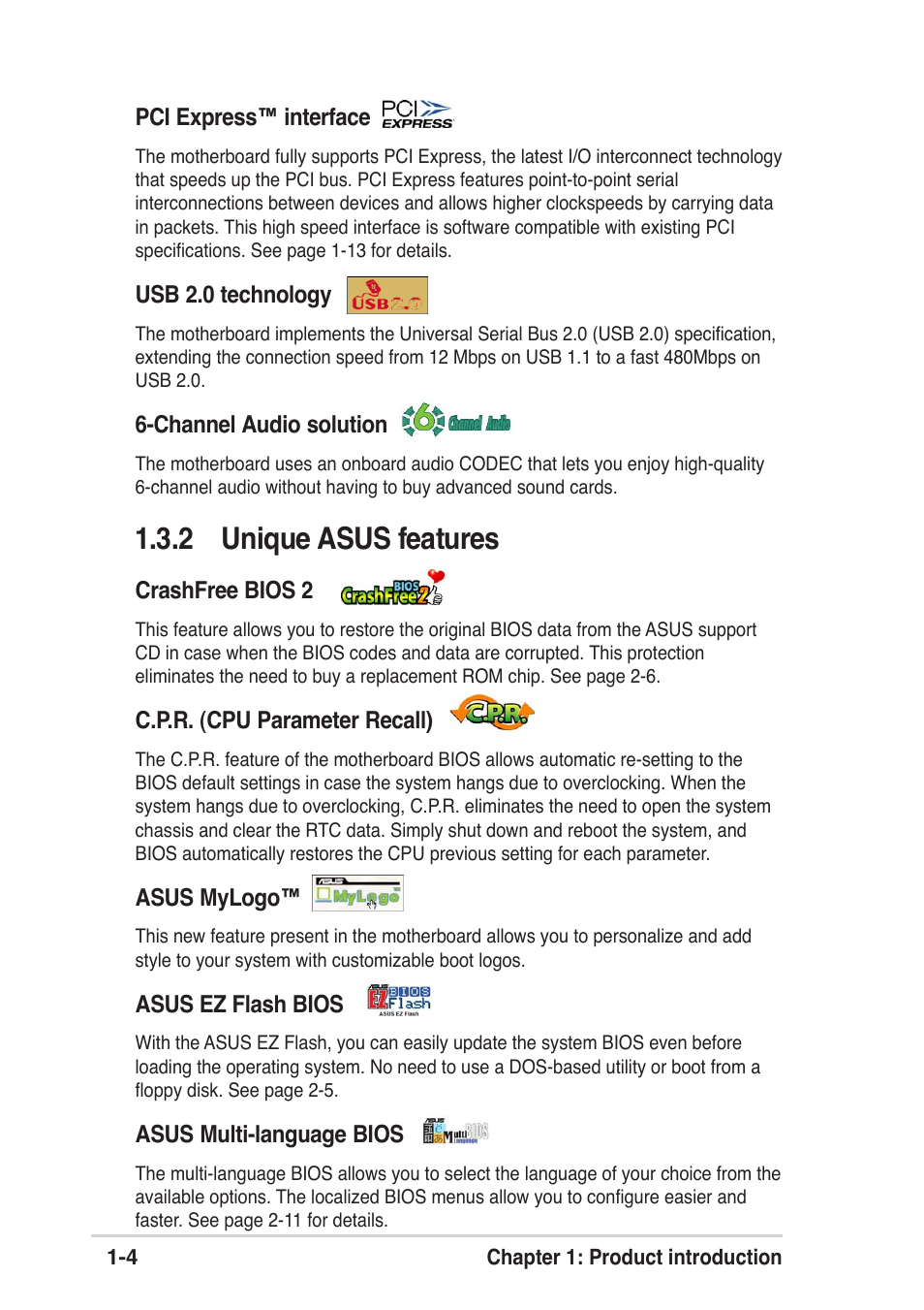 2 unique asus features | Asus A8S-X User Manual | Page 14 / 68