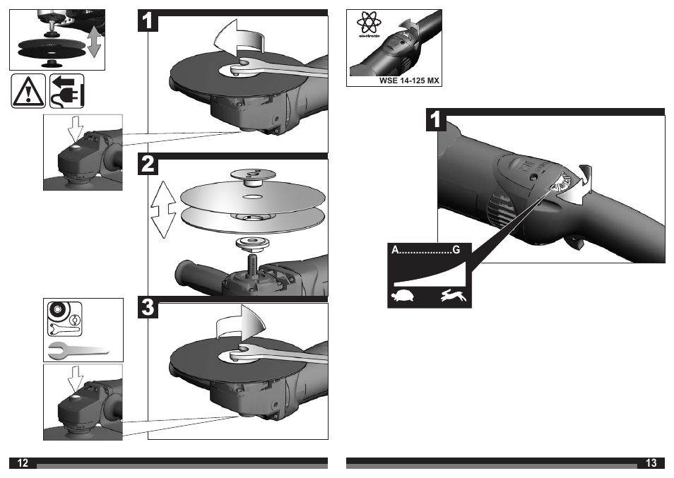 AEG WSC 14-125 MX User Manual | Page 7 / 33