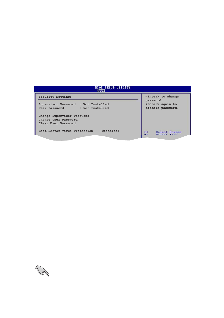 3 security, Change supervisor password, Interrupt 19 capture [disabled | Asus Motherboard A7V880 User Manual | Page 67 / 76