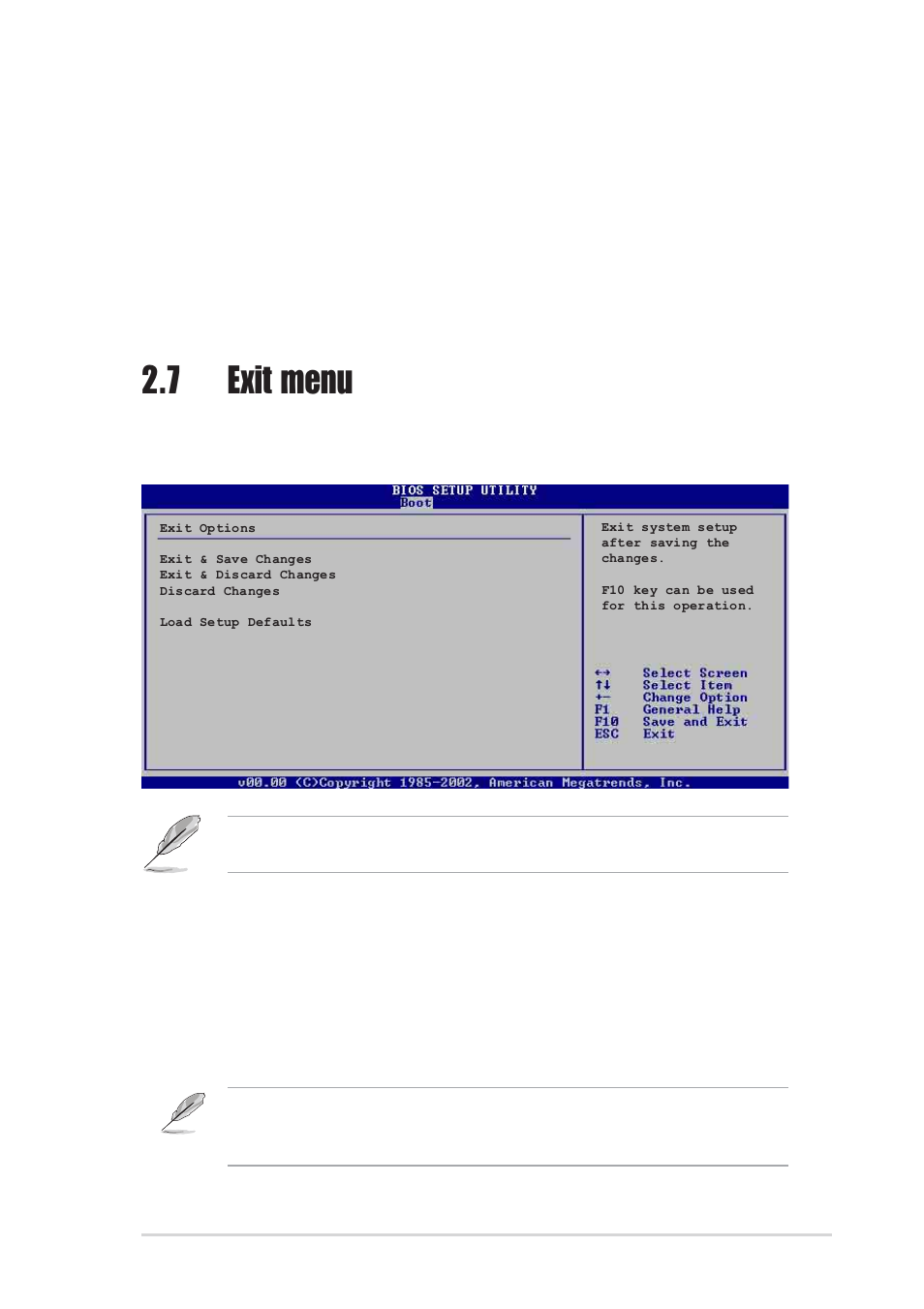 7 exit menu | Asus Motherboard A7V880 User Manual | Page 69 / 76