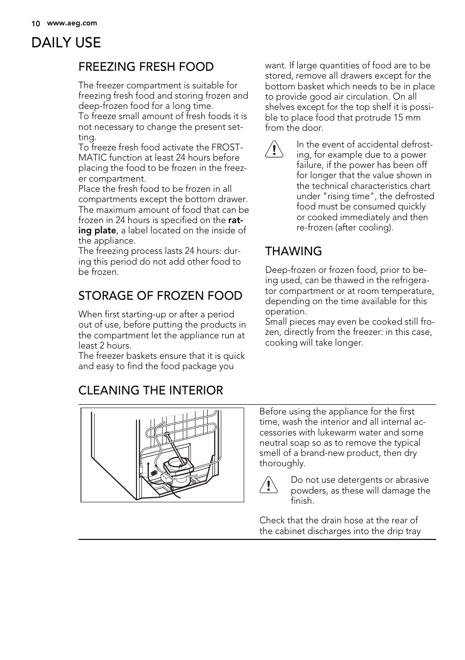 Daily use | AEG A82700GNX0 User Manual | Page 10 / 68